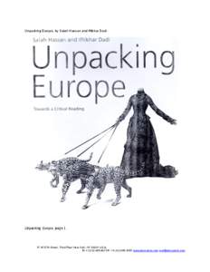 Unpacking Europe, by Salah Hassan and Iftikhar Dadi  Unpacking Europe, pageW 57th Street, Third Floor New York, NYU.S.A. T: +F: +www.elproyecto.com 