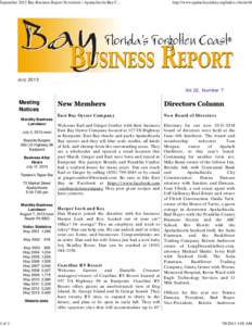 September 2012 Bay Business Report Newsletter | Apalachicola Bay C[removed]of 4 http://www.apalachicolabay.org/index.cfm/m/46