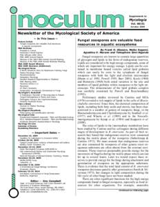 Supplement to  Mycologia VolNewsletter of the Mycological Society of America