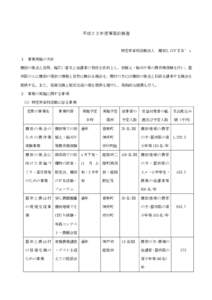 平成２３年度事業計画書  特定非営利活動法人 棚田ＬＯＶＥＲ’ｓ １  事業実施の方針