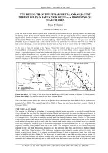 The Regolith of the Purari Delta and Adjacent thrust belts in Papua New Guinea: A Preliminary Oil Search Area