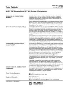 ANSI C37 Standard and UL 489 Standard Comparison