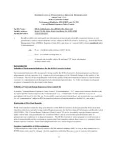 Region 3 RCRA Corrective Action Environmental Indicator for BWX Technologies, Inc. (BWXT) Mt. Athos Site HH_VAD046960449