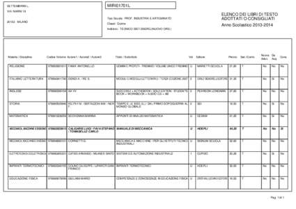 MIRI01701L  SETTEMBRINI L. VIA NARNI 18  ELENCO DEI LIBRI DI TESTO