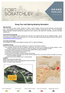 Fort Scratchley Group Tour Booking Application