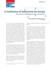 A conference of parliaments for Europe : new ways of interparliamentary cooperation
