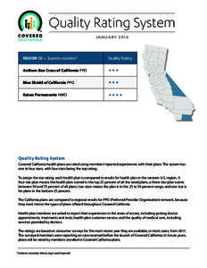 Quality Rating System JANUARY 2014 REGION 13 — Eastern counties*  Quality Rating