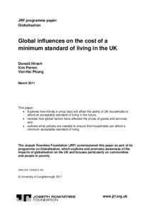 Socioeconomics / Econometrics / Employment compensation / Inflation / Minimum wage / Consumer price index / Gross domestic product / Relative price / Globalization / Economics / Index numbers / Income distribution