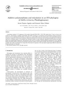 MOLECULAR PHYLOGENETICS AND