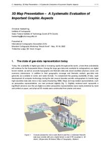 C. Haeberling: 3D Map Presentation – A Systematic Evaluation of Important Graphic Aspects[removed]3D Map Presentation – A Systematic Evaluation of Important Graphic Aspects