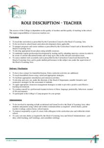 Microsoft Word - Teacher - Role Description