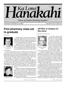 Hanakahi Ka Lono “News of People Working Together”  UNIVERSITY OF HAWAI‘I AT HILO