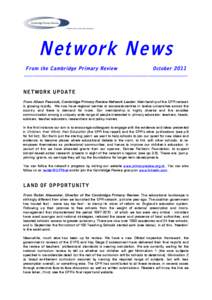Network News F r om the C ambr idge Pr imar y Review O ctober[removed]___________________________________________________________________________