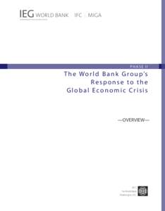 World Bank / International development / United Nations Development Group / Multilateral development banks / Banks / Vinod Thomas / World Bank Group / Independent Evaluation Group / Late-2000s recession / Economics / International economics / United Nations