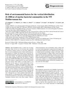 Biological oceanography / Planktology / Biotechnology / Microbiology / Photosynthetic picoplankton / Ribosomal Intergenic Spacer analysis / Ordination / Temperature gradient gel electrophoresis / Phytoplankton / Biology / Water / Aquatic ecology