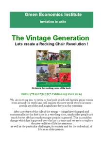 Green Economics Institute Invitation to write The Vintage Generation Lets create a Rocking Chair Revolution !
