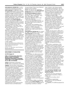 Higher education in the United States / Evaluation / Negotiated rulemaking / Higher Education Act / Federal Register / United States Department of Education / Notice of proposed rulemaking / United States Environmental Protection Agency / Council for Higher Education Accreditation / United States administrative law / Education / Administrative law