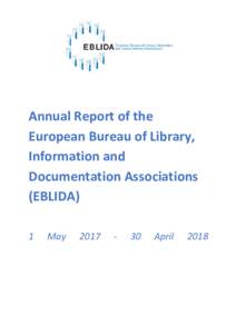 Annual Report of the European Bureau of Library, Information and Documentation Associations (EBLIDA) 1