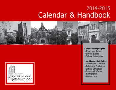 [removed]Calendar & Handbook Calendar Highlights • Important Dates