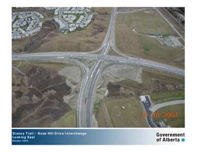 Stoney Trail / Nose Hill Drive Interchange Looking East October 2004 