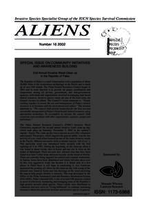 Invasive Species Specialist Group of the IUCN Species Survival Commission  ALIENS Number[removed]SPECIAL ISSUE ON COMMUNITY INITIATIVES