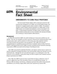 United States Environmental Protection Agency Solid Waste and Emergency Response (5305W)