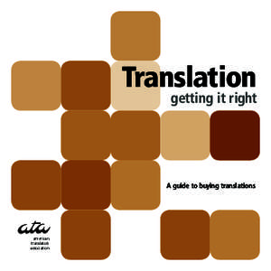 Translation  getting it right A guide to buying translations