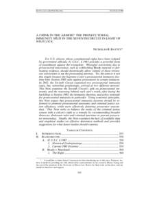 Connick v. Thompson / Brady v. Maryland / Qualified immunity / Imbler v. Pachtman / Exculpatory evidence / Sovereign immunity in the United States / Mitchell v. Forsyth / Law / Immunity / Case law