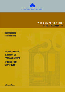 The price setting behaviour of Portuguese firms: evidence from survey data