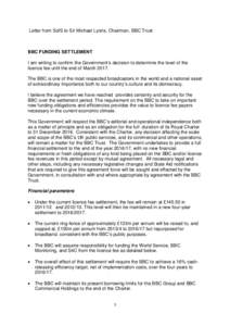 HMG/BBC Trust agreement terms