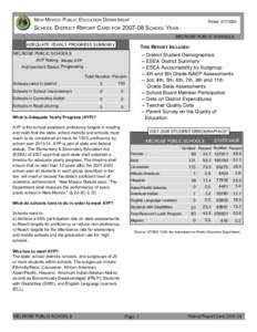 NEW MEXICO PUBLIC EDUCATION DEPARTMENT  Printed: [removed]SCHOOL DISTRICT REPORT CARD FOR[removed]SCHOOL YEAR MELROSE PUBLIC SCHOOLS