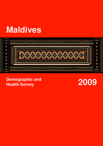 Maldives  Demographic and Health Survey  2009