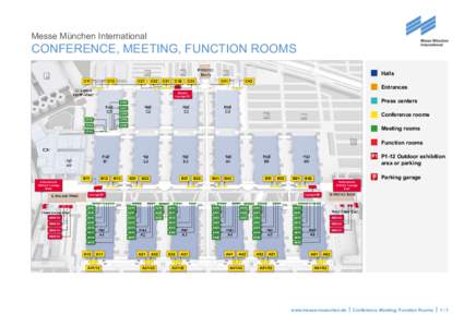 Messe München International  CONFERENCE, MEETING, FUNCTION ROOMS Halls C11