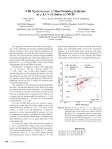 NIR Spectroscopy of Star-Forming Galaxies at z~1.4 with Subaru/FMOS YABE, Kiyoto