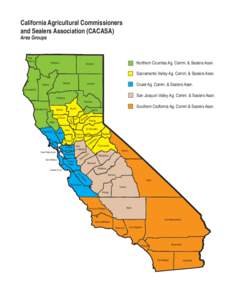 California Agricultural Commissioners and Sealers Association (CACASA) Area Groups