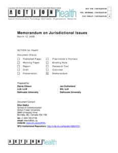 In association with Simon Fraser University & the Vancouver Coastal Health Research Institute  NOT FOR CIRCULATION FOR INTERNAL CIRCULATION FOR PUBLIC CIRCULATION