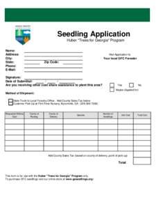 Seedling Application Huber 