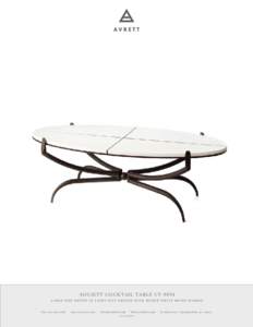 SOCIETY COCKTAIL TABLE CT 9994 large size shown in light gilt bronze with honed white rhino marble tel: fax: 