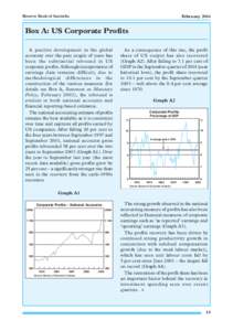 Reserve Bank of Australia  February 2004 Box A: US Corporate Profits A positive development in the global