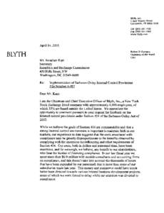 BLYTH Re: Blyth, Inc. 1