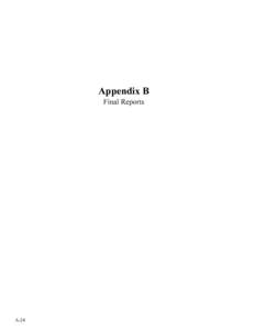 Appendix B Final Reports A-24  Final Grant Report for