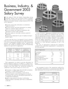 Business, Industry, & Government 2003 Salary Survey I