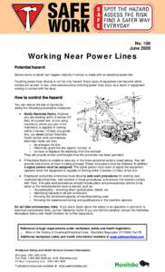 Hydroelectricity in Canada / Manitoba Hydro / Wind power in Canada / Overhead power line / Workplace safety / Occupational Safety and Health Administration / Electromagnetism / Occupational safety and health / Energy / Electric power