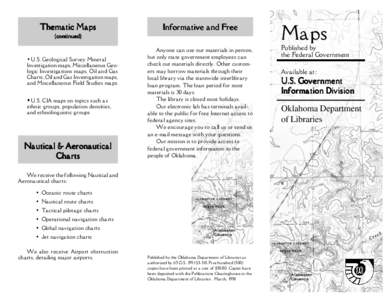 Thematic Maps  Informative and Free (continued)