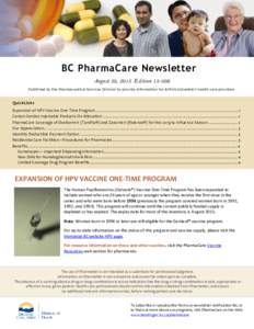 PharmaCare Newsletter[removed]