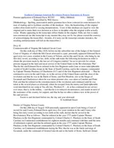 Southern Campaign American Revolution Pension Statements & Rosters Pension application of Edmund Davis W3393 Milly (Mildred) fn83SC Transcribed by Will Graves[removed]