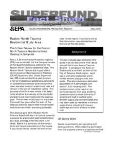 RUSTON/NORTH TACOMA Ruston and Tacoma, Washington May 2000 U.S. ENVIRONMENTAL PROTECTION AGENCY