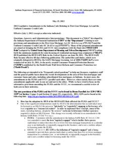 Business / Business law / Property law / Mortgage industry of the United States / 111th United States Congress / Dodd–Frank Wall Street Reform and Consumer Protection Act / Security interest / Mortgage loan / Truth in Lending Act / Law / Private law / United States federal banking legislation