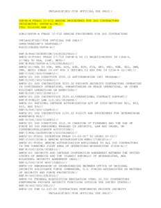 UNCLASSIFIED//FOR OFFICIAL USE ONLY// USFOR-A FRAGOARMING PROCEDURES FOR DOD CONTRACTORS ORIGINATOR: USFOR-A//MC// DTG: 021428Z MAR 15 SUBJ/USFOR-A FRAGOARMING PROCEDURES FOR DOD CONTRACTORS UNCLASSIFIED/