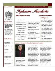 January—April[removed]FOGLEMAN PUBLICATION FOR THE DESCENDANTS